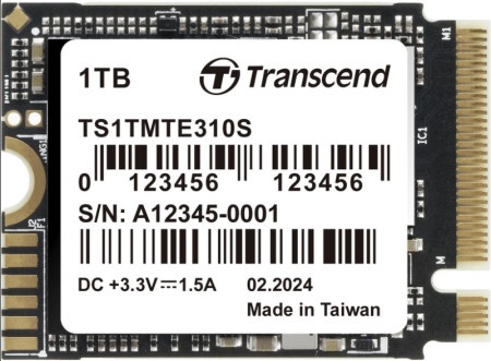 Transcend 1tb, m.2 2230, pcie gen4x4, nvme, 3d tlc, dram-less ( TS1TMTE310S )