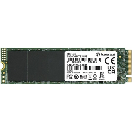 Transcend ssd 500GB/interni/M.2/NVMe/crna ( TS500GMTE115S )
