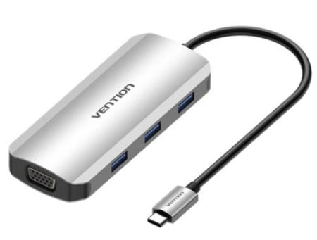 Vention toihb usb-c hdmi/vga/3xusb 3.0/pd 100w docking station