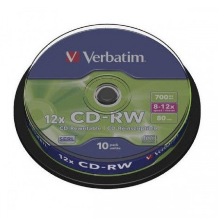 Verbatim 43480 CD-RW 700MB 8-12X ( 377B/Z ) - Img 1
