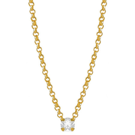 Victoria Cruz celine gold crystal ženski lančić sa swarovski belim kristalom ( a3871-07dg )