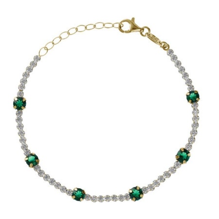 Victoria cruz shine emerald gold narukvica sa swarovski kristalima ( a4667-20dp )