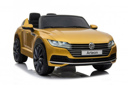 Volkswagen Arteon Licencirani auto za decu na akumulator sa kožnim sedištem i mekim gumama - Zlatni - Img 1