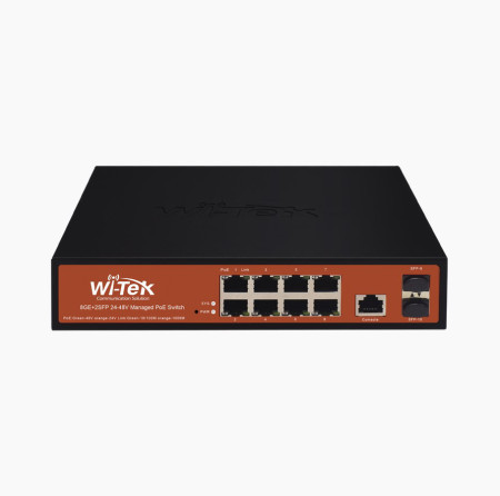 Wi-Tek WI-PMS310GF-Alien 8GE+2SFP ports 24V/48V Mixed L2 Managed PoE Switch with 8-Port PoE ( 4234 ) - Img 1