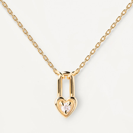 Ženska pd paola heart padlock zlatna ogrlica sa pozlatom 18k ( co01-510-u )