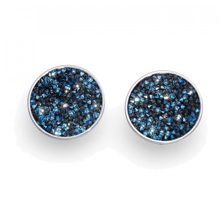 Ženske oliver weber extase blue mindjuše sa swarovski crnim,plavim kristalom ( 22730.blu ) - Img 1