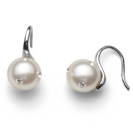 Ženske oliver weber pearly crystal mindjuše sa belim swarowski perlama ( 22183 )
