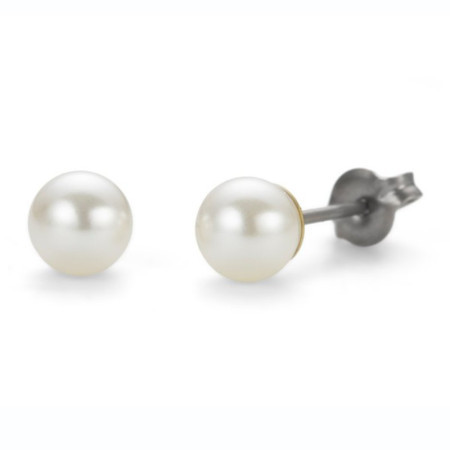 Ženske oliver weber sensitive pearl round mini cream mindjuše sa swarovski perlama ( s24013.620 )