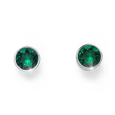 Ženske oliver weber uno emerald mindjuše sa swarovski zelenim kristalom ( 22623.205 )
