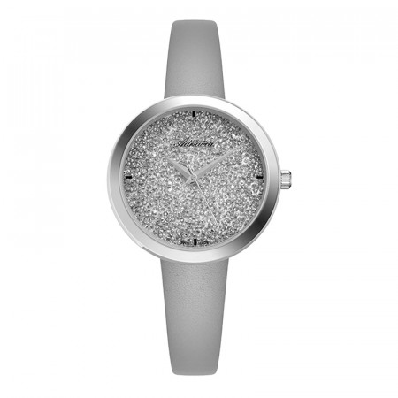 Ženski adriatica essence swarovski srebrni modni ručni sat sa sivim kožnim kaišem ( a3646.5g13q ) - Img 1