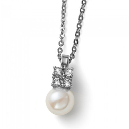 Ženski oliver weber again pearl lančić sa swarovski kristalima i perlom ( 12266r ) - Img 1