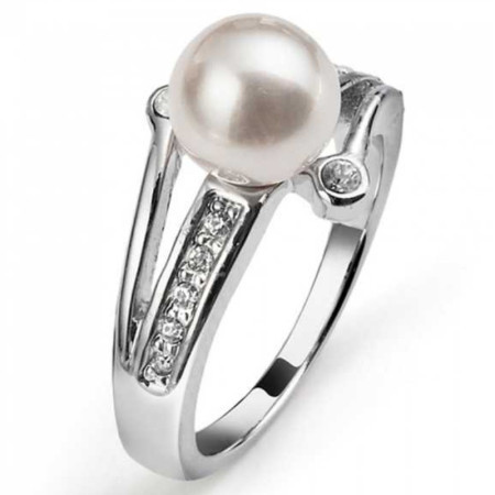 Ženski oliver weber pearly crystal prsten sa swarovski perlom m ( 41051m )