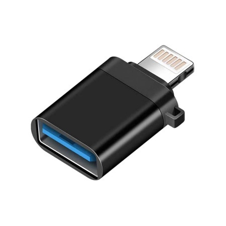 Adapter otg lightning na usb3.0 sa data transfer funkcijom crni ( AD444 )