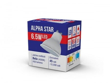 Alpha Star GU10 6.5W 4000K 450LM 230V 15.000H sijalica ( GU106AD/Z ) - Img 1