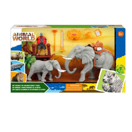 Animal World set za igru - Slonovi sa dodacima ( 11/75506 ) - Img 1