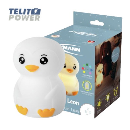 Ansmann (4813) penguin leon noćna lampa | led silikonska lampa za decu sa tajmerom