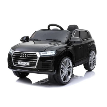 Audi Q5 2019 Licencirani auto na akumulator sa plastičnim sedištem i plastičnim gumama - Crni