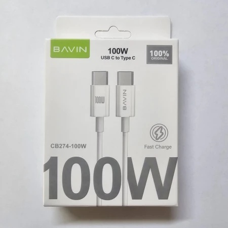 Bavin kabl 100W 1m type-C na type-C bela ( 90126 )