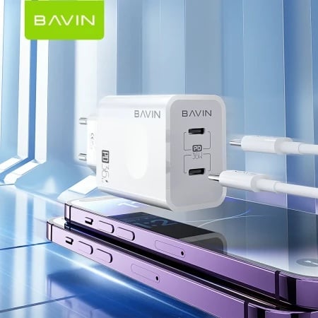 Bavin punjač 36W 2x Type-C bela ( 90048 )