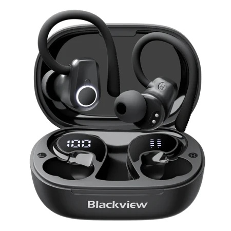 Blackview AirBuds 60 Black/BT 5.3/USB Type-C/IPX4 Bežične slušalice sa zakačkom za uši -1