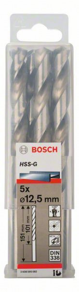 Bosch burgija za metal HSS-G, DIN 338 12,5 x 101 x 151 mm, 1 komad ( 2608595082. ) - Img 1