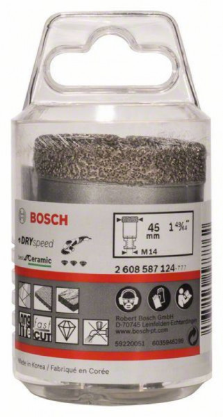 Bosch dijamantska burgija za suvo bušenje dry speed best for ceramic 45 x 35 mm ( 2608587124 ) - Img 1
