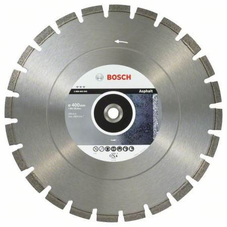 Bosch dijamantska rezna ploča best for asphalt 400 x 20/25,40 x 3,2 x 12 mm ( 2608603642 )