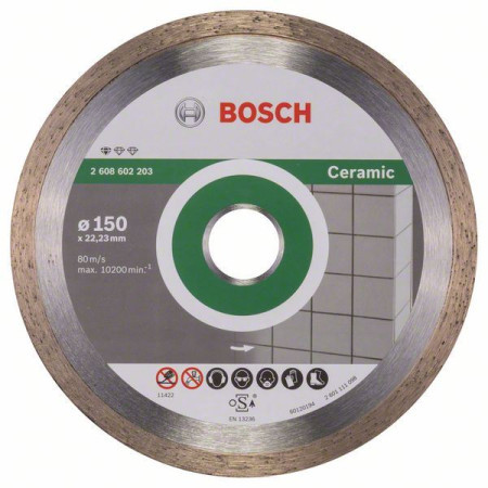 Bosch dijamantska rezna ploča standard for ceramic 150 x 22,23 x 1,6 x 7 mm ( 2608602203 )