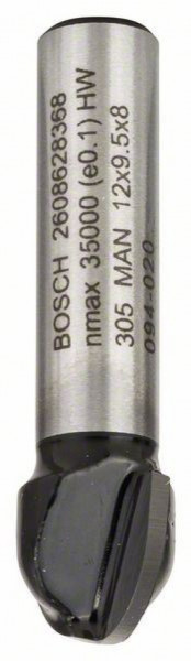 Bosch glodalo za poluokrugle kanale 8 mm, R1 6 mm, D 12 mm, L 9,2 mm, G 40 mm ( 2608628368 )