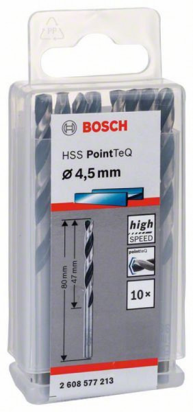 Bosch HSS spiralna burgija PointTeQ 4,5 mm 1 komad ( 2608577213. ) - Img 1