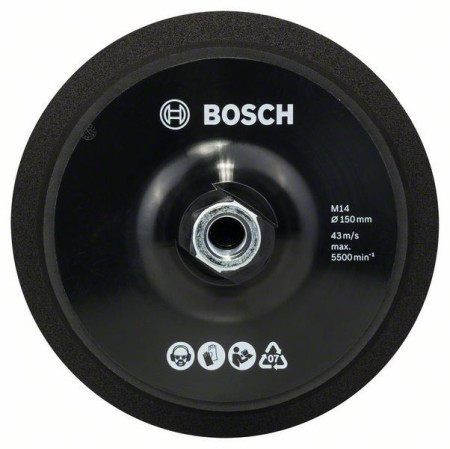Bosch potporni tanjir M14, ? 150 mm, sa sistemom prihvata na čičak prečnik 150 mm ( 2608612027 ) - Img 1