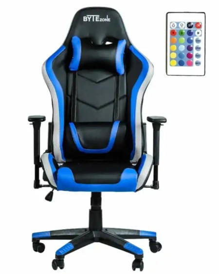 ByteZone THUNDER crnoplava LED RGB Gaming stolica