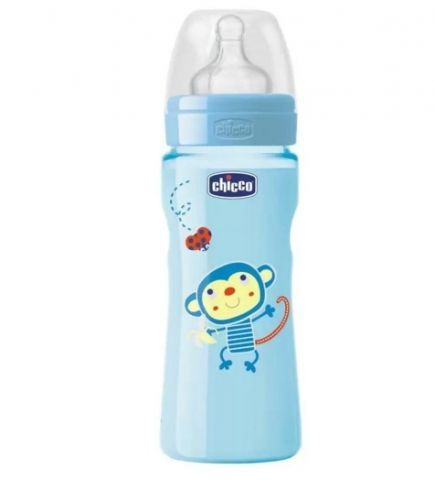 Chicco PP flašica Giotto cucla od silikona za dečake 250 ml ( 4201222 ) - Img 1