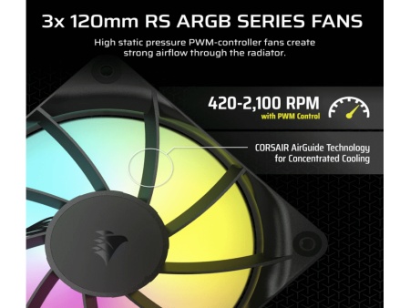 Corsair nautilus 360/argb/360mm/triple fan/vodeno hladenje/crna Kuler za CPU ( CW-9060093-WW )