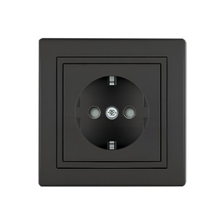 Crna dvopolna utičnica ( ALC601.E1E1 )