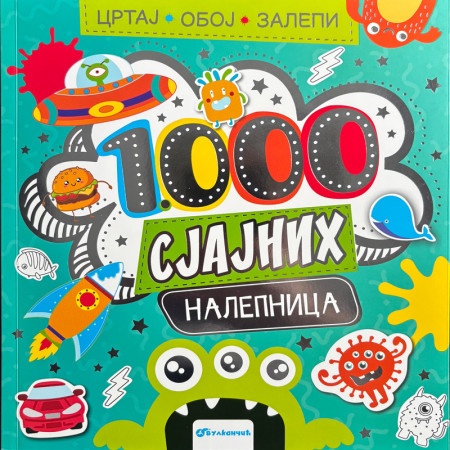 Crtaj, oboj, zalepi – 1.000 sjajnih nalepnica ( 29757 )