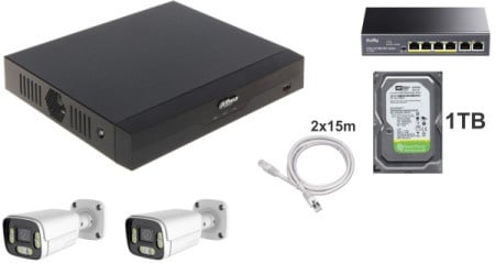 Dahua gmb-02 cam-ip5mp-haq60 poe swich cudy 5mpx audio set 2 kamere