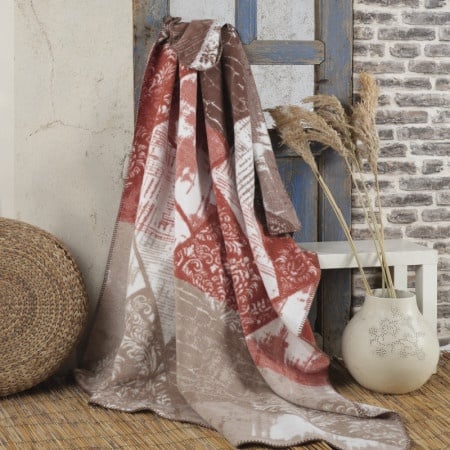 Dekordom Ćebe eco blanket 200x230 - 24145d - beige/terra ( 024959 )