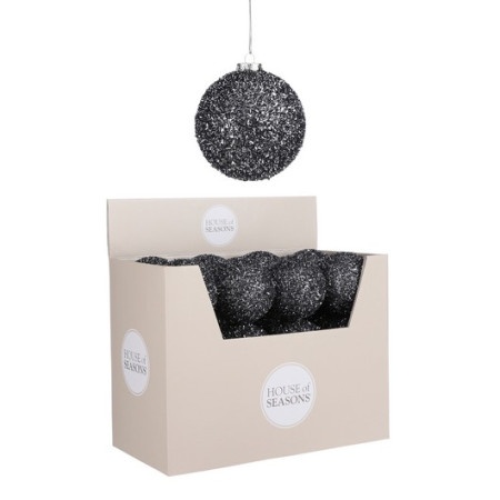 Dekordom novogodišnja dekoracija - hanging ball 10cm 1101099 - anthracite - edl ( 041353 )