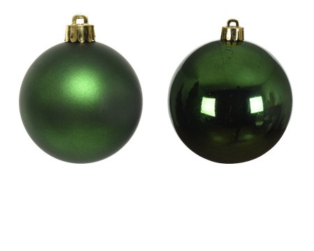 Dekordom novogodišnja dekoracija - hanging bauble set mix 4pcs 10cm 022187 - pine green - kmg ( 043302 )-1