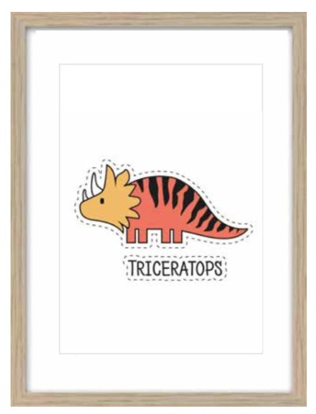 Dekordom slika kids 27x37 sa ramom - 28238 - triceratops ( 022885 )-1