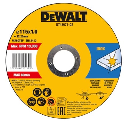 DeWalt DT43971 Rezni disk za inox 115x22.23mm ( DT43971 )