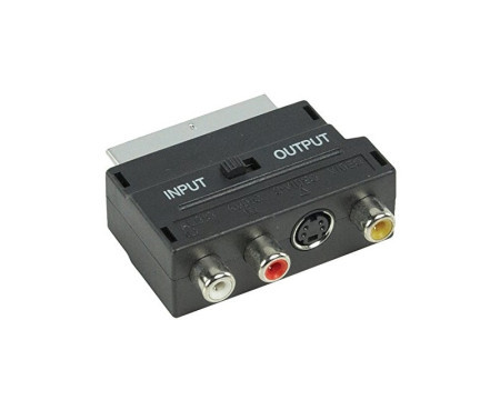 E-Green adapter scart - 3xRCA + S-Video crni - Img 1