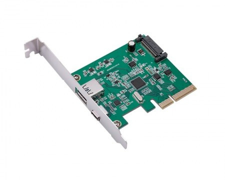 E-Green PCI-Express kontroler USB 3.1 Type-A+USB-C Host - Img 1
