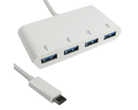 E-Green USB 3.1 tip C HUB 4port beli
