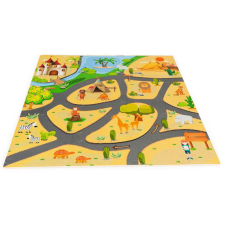 Eco Toys podloga za igru za decu safari puzzle 9 elemenata 93x93cm ( ECOEVA009 )
