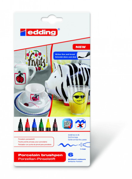 Edding markeri za porcelan E-4200 1-4mm 1/6, standard boje ( 08M4200Q1 ) - Img 1