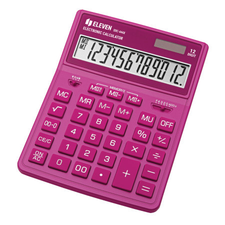 Eleven stoni kalkulator SDC-444 color, 12 cifara roze ( 05DGE444I )