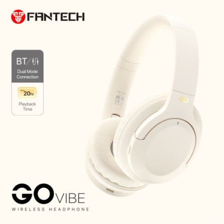 Fantech wh05 bluetooth slušalice go vibe bež
