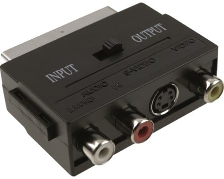 Fast Asia Adapter Scart - 3xRCA + S-Video crni